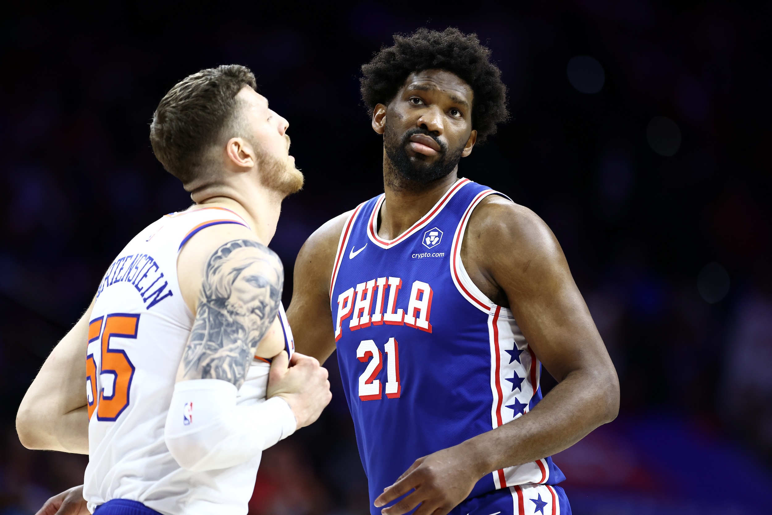 Joel Embiid and Isaiah Hartenstein