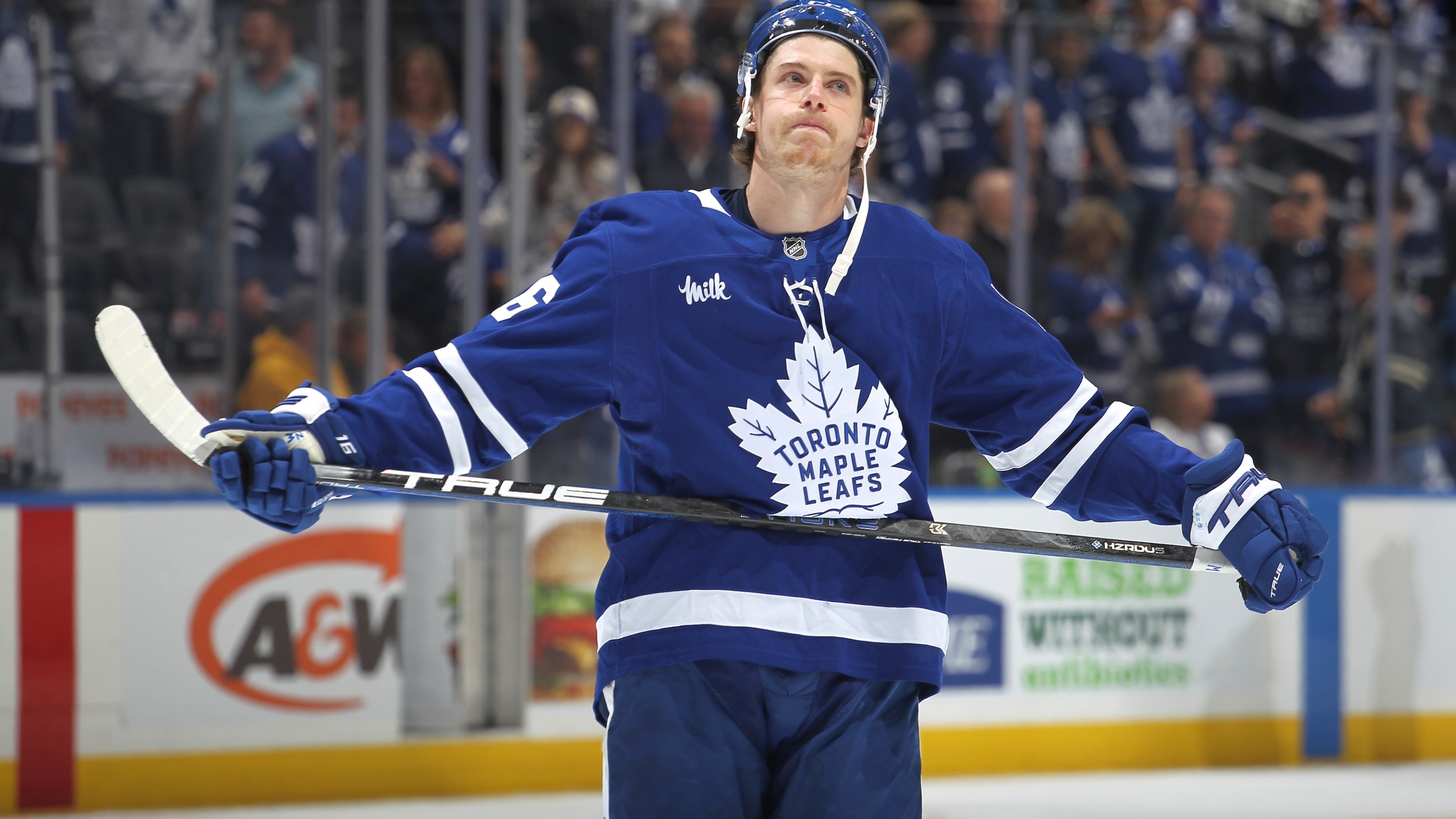 TORONTO, CANADA - MAY 18: of the Florida Panthers skates against the Toronto Maple Leafs during the third period in Game Seven of the Second Round of the 2025 Stanley Cup Playoffs at Scotiabank Arena on May 18, 2025 in Toronto, Ontario, Canada. The Panthers defeated the Maple Leafs 6-1. (Photo by Claus Andersen/Getty Images) *** Local Caption ***